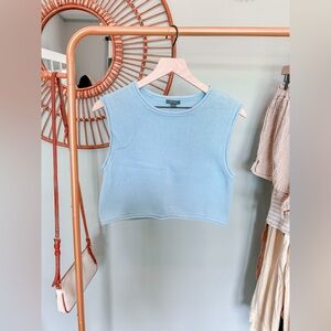 cropped sweater tank